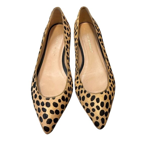 Loeffler Randall Tuckernuck Animal Print Calf Hair Pointed Toe Flats size 8 - Picture 1 of 8